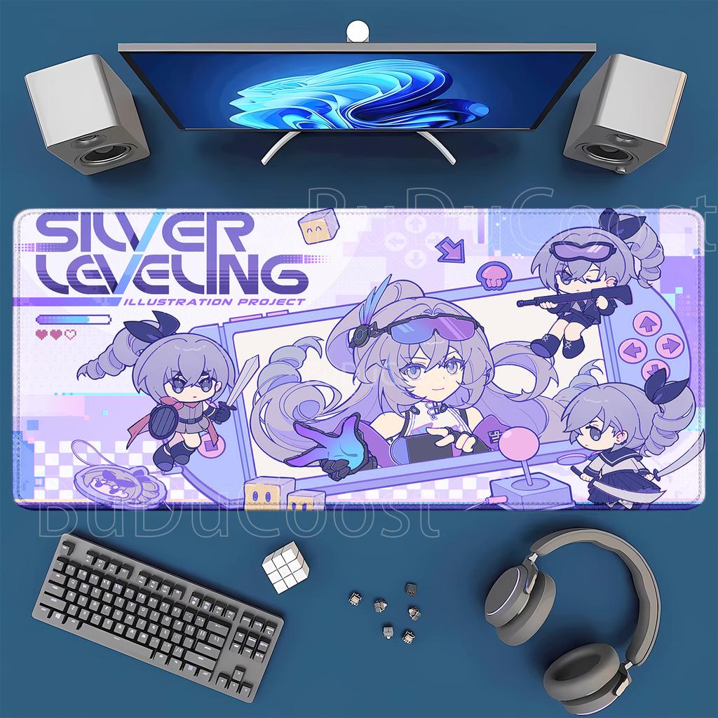 HSR Silver Wolf LV Honkai Star Rail Large XXL Mouse Mat New Nonslip Keyboard Anime Girl Kawaii Mouse Pad PC Gaming Desk Mat