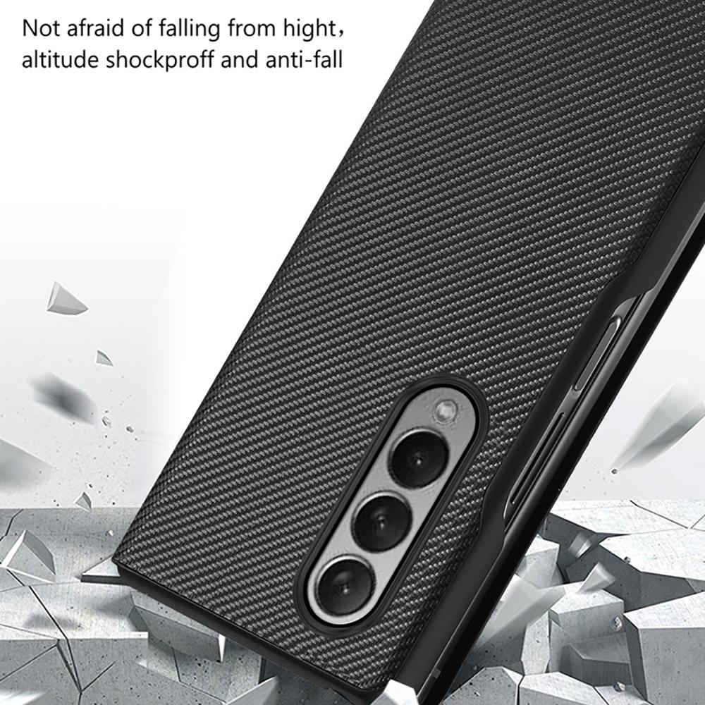 Husă pliabilă din piele PU pentru Samsung Galaxy Z Fold 3 4 2 5g Flip Model fibră de carbon pentru Galaxy Z Fold 3 4 Husă spate pentru telefon
