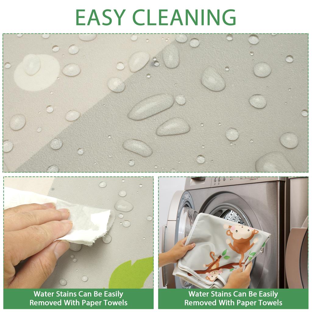 Baby Kleckermatte für unter Hochstuhl Rutschfest Waschbar Wasserdicht Bodenspritzmatte Faltbarer Krabbelteppich Kinderspiel Babymatte