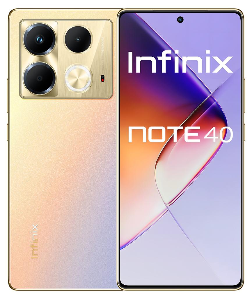 Etui Typu Portfel Do Infinix Note 40 - Fioletowy  Pokrowiec Canvas + Szkło