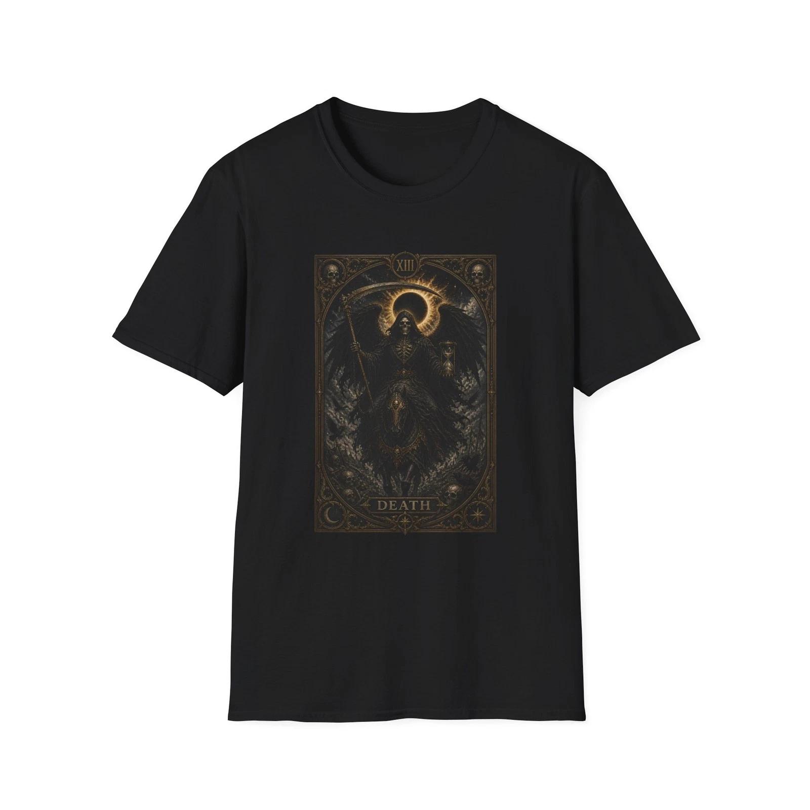 Death Tarot Children s Children s Children s T Children s T-shirt Dark Angel Oracle Card Graphic Tee 130