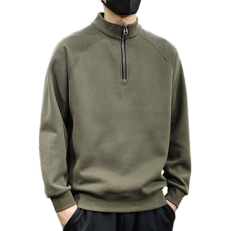 Romon Men's Loose Long Sleeve Sweatshirt - 2025 Trendy Korean Style for Autumn/Winter Casual Wear