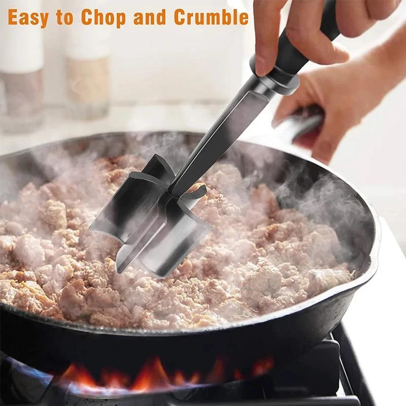 1pcs Meat Chopper, Meat Shredder, Heat Resistant Suitable For Hamburger Meat Ground Beef Smasher