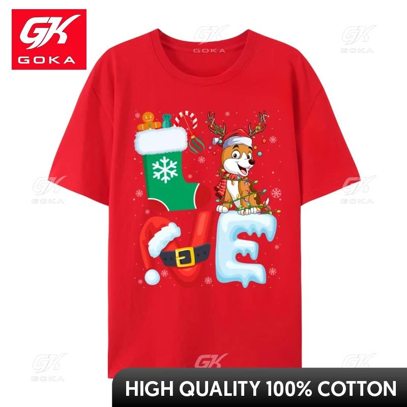 Dog Lover Santa Hat Christmas Tree Lights Dog Owner Xmas Tshirt Oversize Cotton Shirt for Unisex TShirt S
