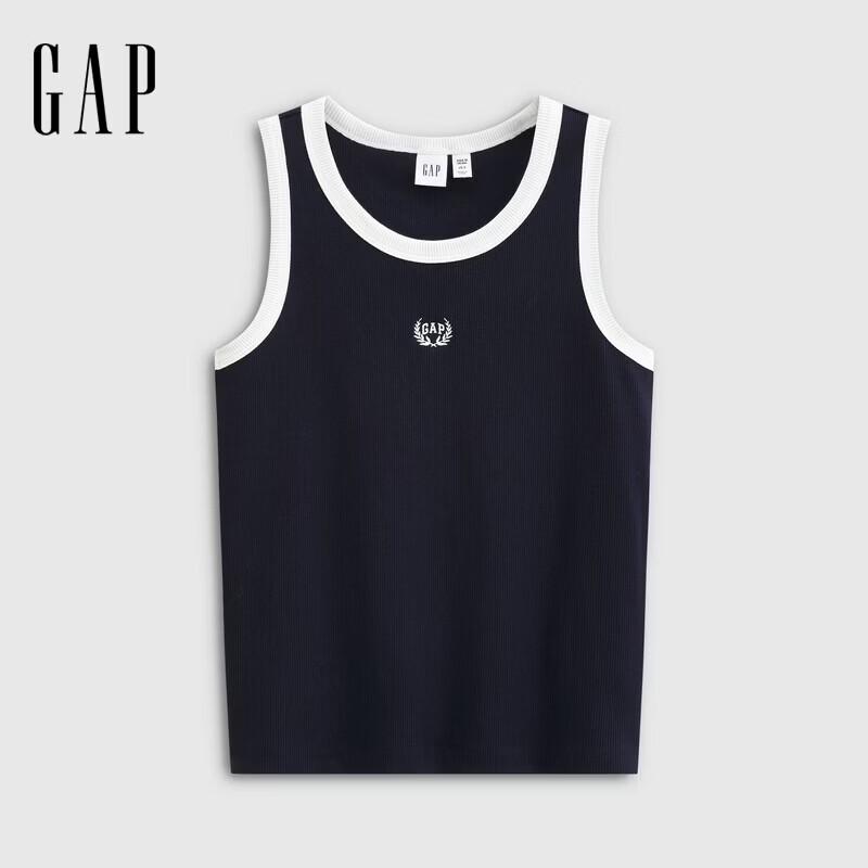 GAP Women s Logo Embroidered Retro Knit Sleeveless Top M (165/88A) Asian Fit