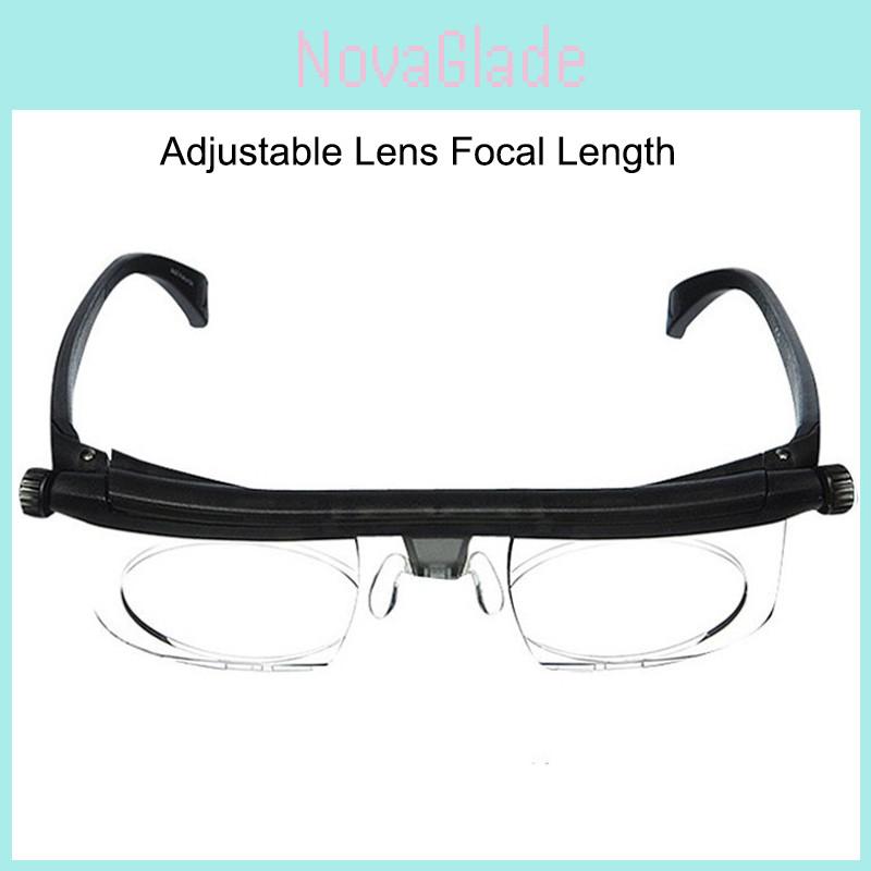 Lens Dial Adjustable Glasses Clear Vision Reading Distance Vision Eyeglasses For Men And Women