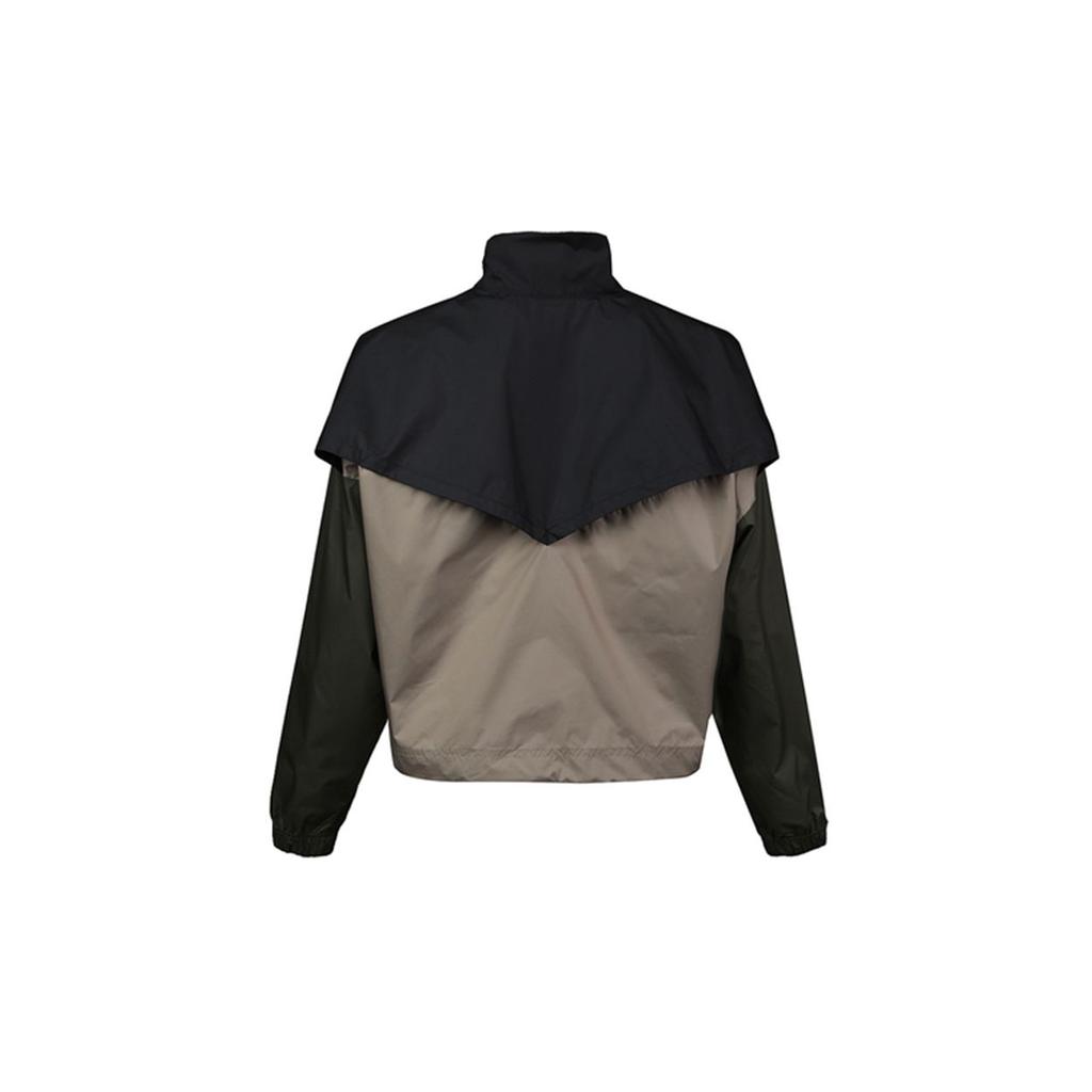 Nike Loose-Fit Sports Training Stand Collar Windbreaker Women Jacket Swamp-Twilight-Yellow CU5971-010