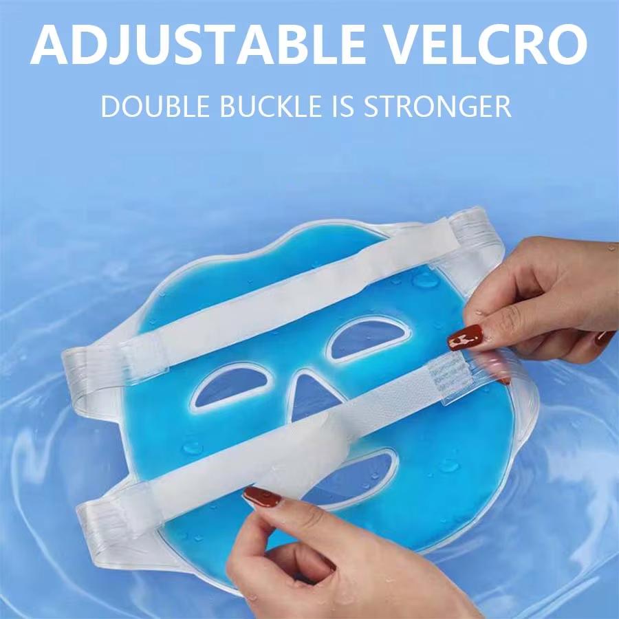 Cold Face Eye Mask Ice Pack Reduce Face Puffy, Dark Circles, Gel Beads Hot Heat Cold Compress Pack, Face SPA for Women Sleeping