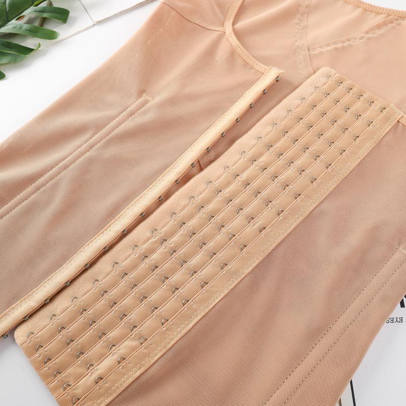 Postpartum Tummy Control Push-Up Corset Vest: Six-Row Hook Body Shaper for Women