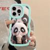 Case for iPhone 8 17 Air 13 14 11 XR 16 Pro Max 12 15 Plus Soft Phone Cover Cute Panda
