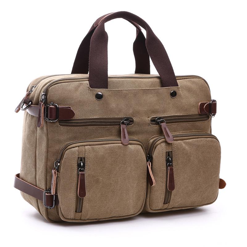 Hot Canvas Leather Travel Handbag Luggage Duffel Travel Tote Multifunction Shoulder Strap Bag
