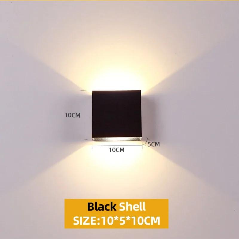 6W LED Creative Wall Light Indoor Aluminum Black/White Long-Life Energy-Saving LED Wall Lamp Suitable for Bedroom Living Room