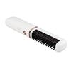 Hair Straightener Brush USB Rechargeable Hair Straightening Curling Brush Pearl White