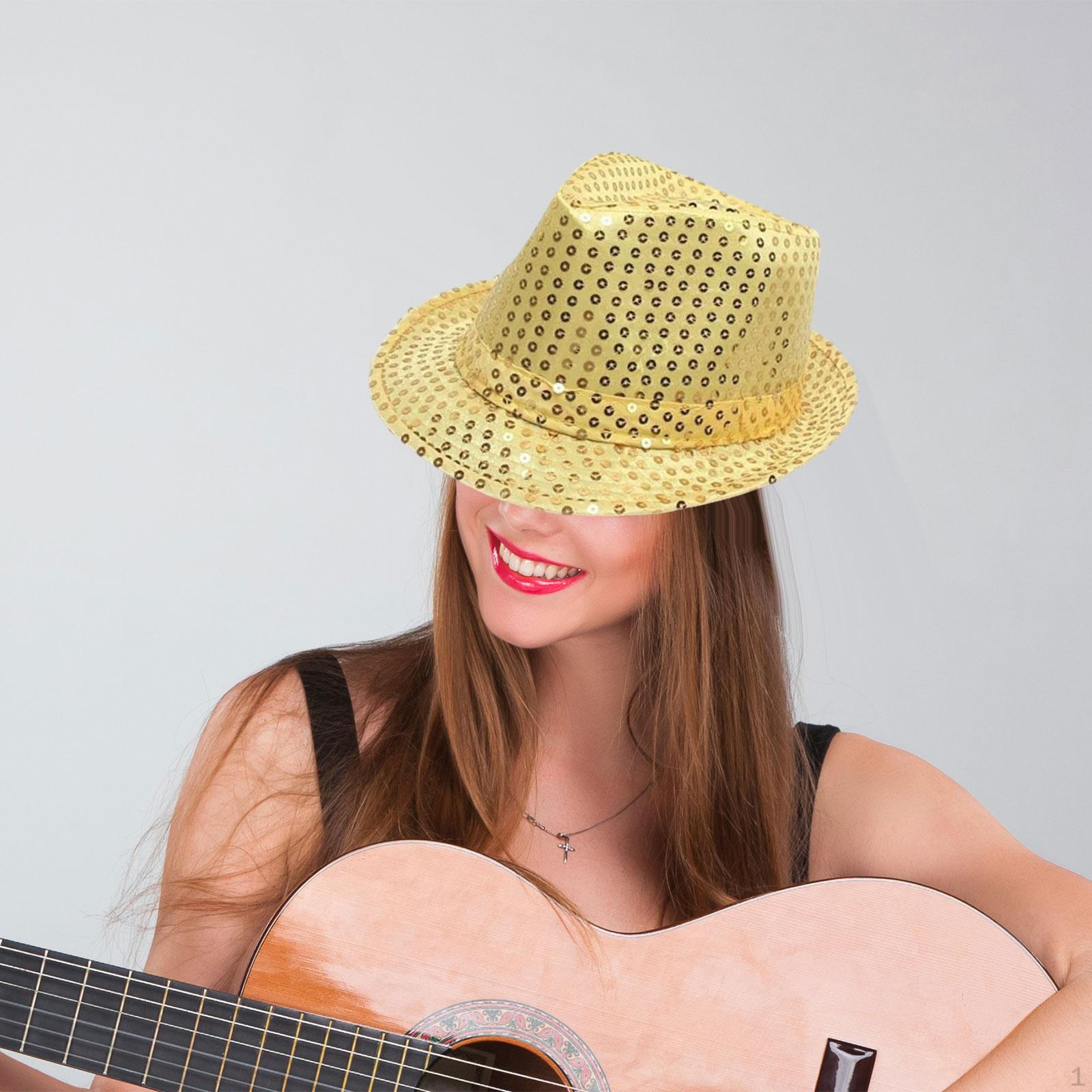 

Sequin Hat Costume Accessories Shining Party Props Supplies Bling Dance Hats