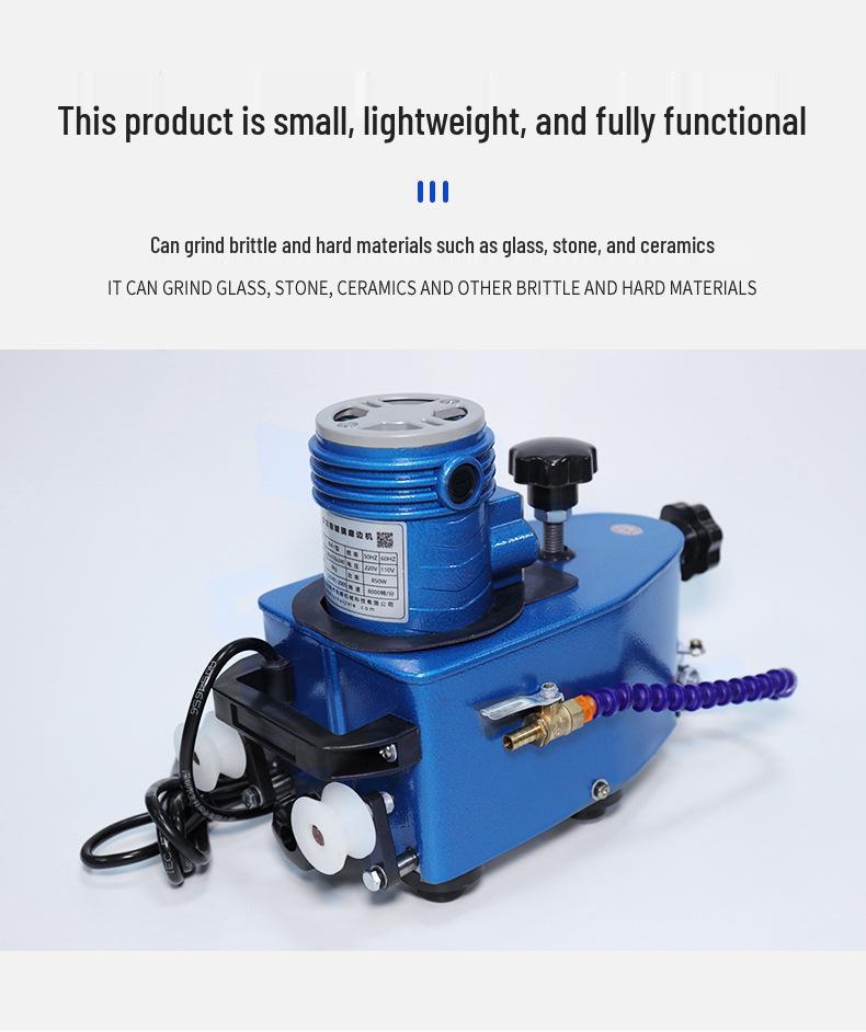 Portable Glass Handheld Edging Machine for Rounding Corners and Grinding Inner Holes
