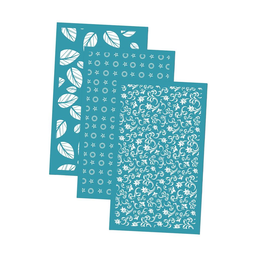 3Pcs Clay Tool Silk Screen Stencils Silk Screen for Clay for Jewelry Making Home Earrings Decoration DIY