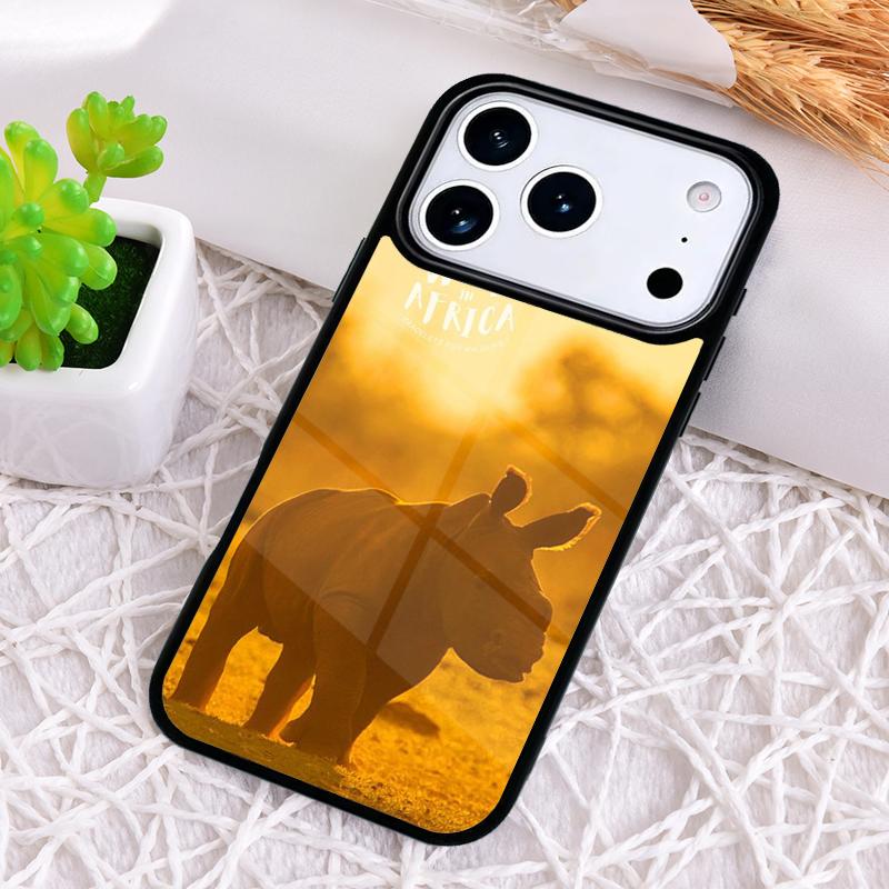 Animal Rhino Phone Case for iPhone 17 Air 16 15 11 12 14 13 Pro Max Shockproof Cover