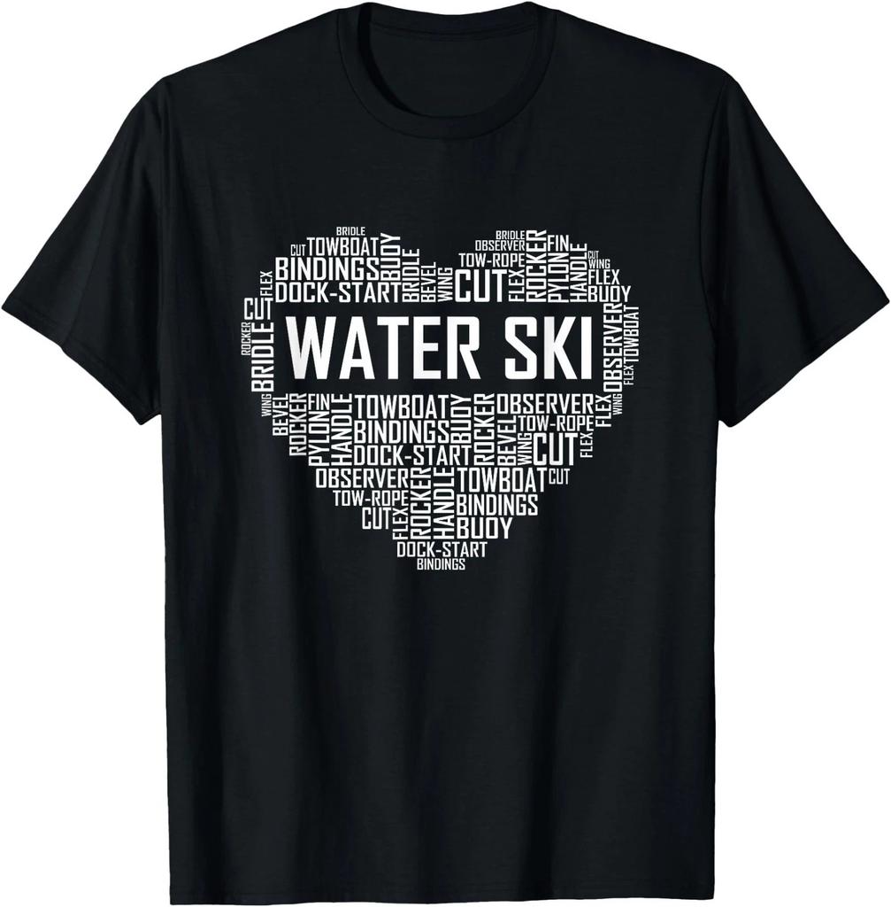 Wasserski Herz Liebhaber Geschenk Wasserski Liebe Geschenke Ski T-Shirt