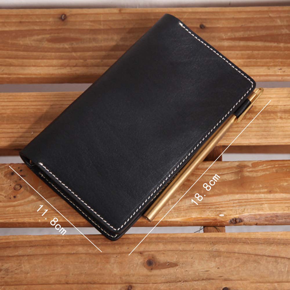 oToday Leather System A6 Business 17mm Ring Memo Refills Graduation Job Hunting Birthday Gift Planner, Size, Notebook, 6-Ring, Diameter, Pad,