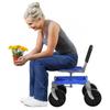 Gardening Rolling Seat, Height Adjustable Rolling Garden Cart, 360 Degree Swivel Gardening Stool with Tool Tray