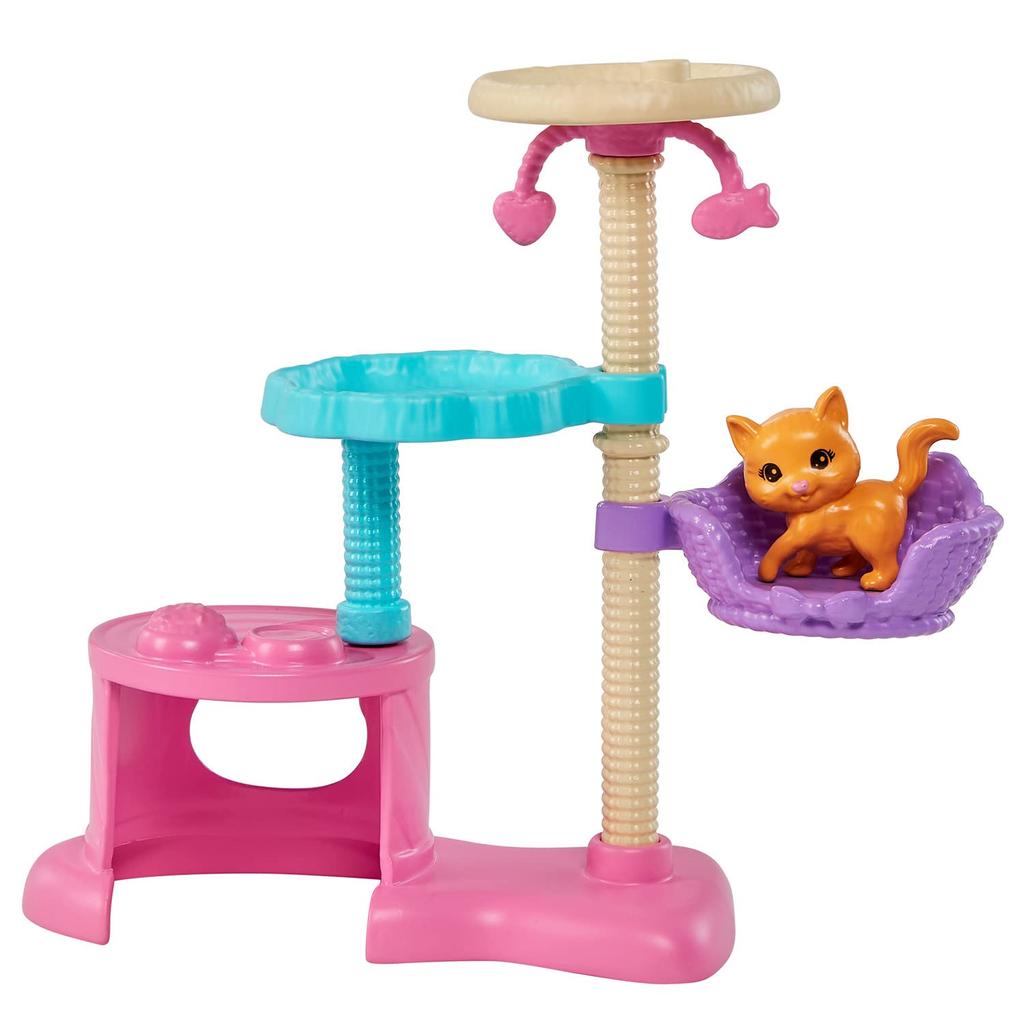Barbie (Barbie) Toy and Cat Tower Included! Cute Cat Care Set [Dress-Up Doll] [Doll and Accessory Set] [Ages 3 and Up] HHB70