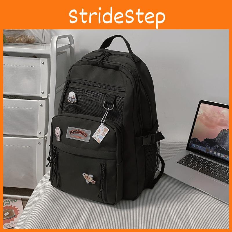 Backpack Capacity Large With Color Blocking Design And Letter Decor For Daily