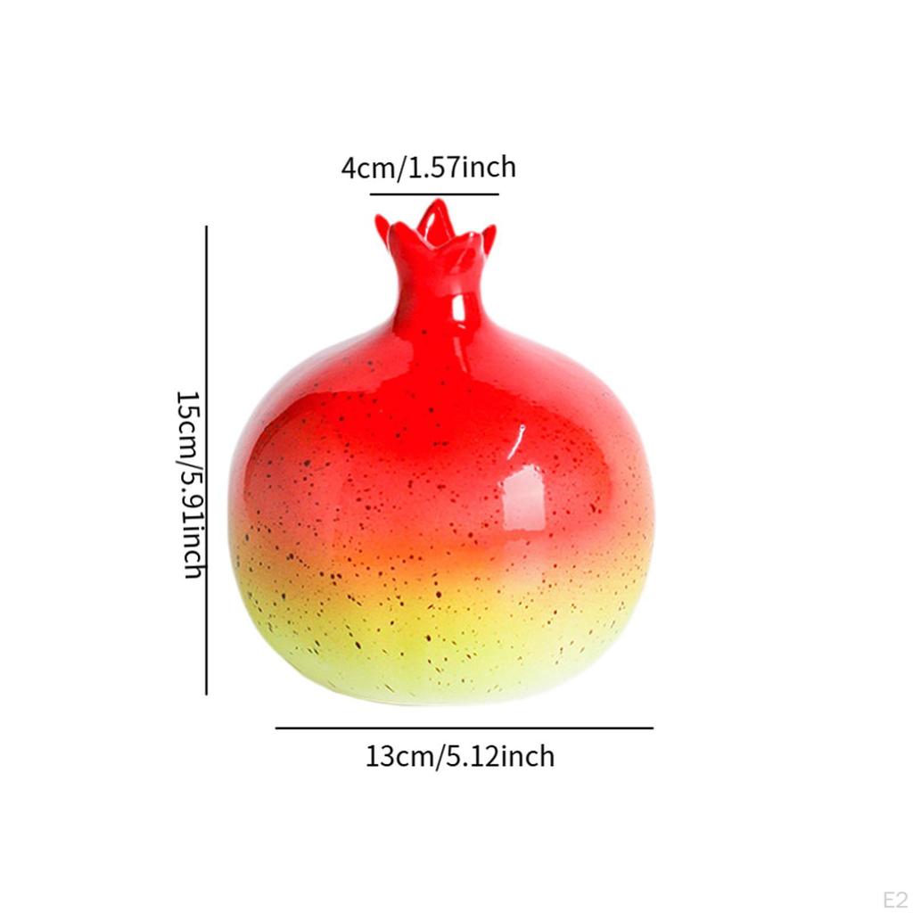Flower Vase Pomegranate Shape Bud Plant Decorative Art for Living Room