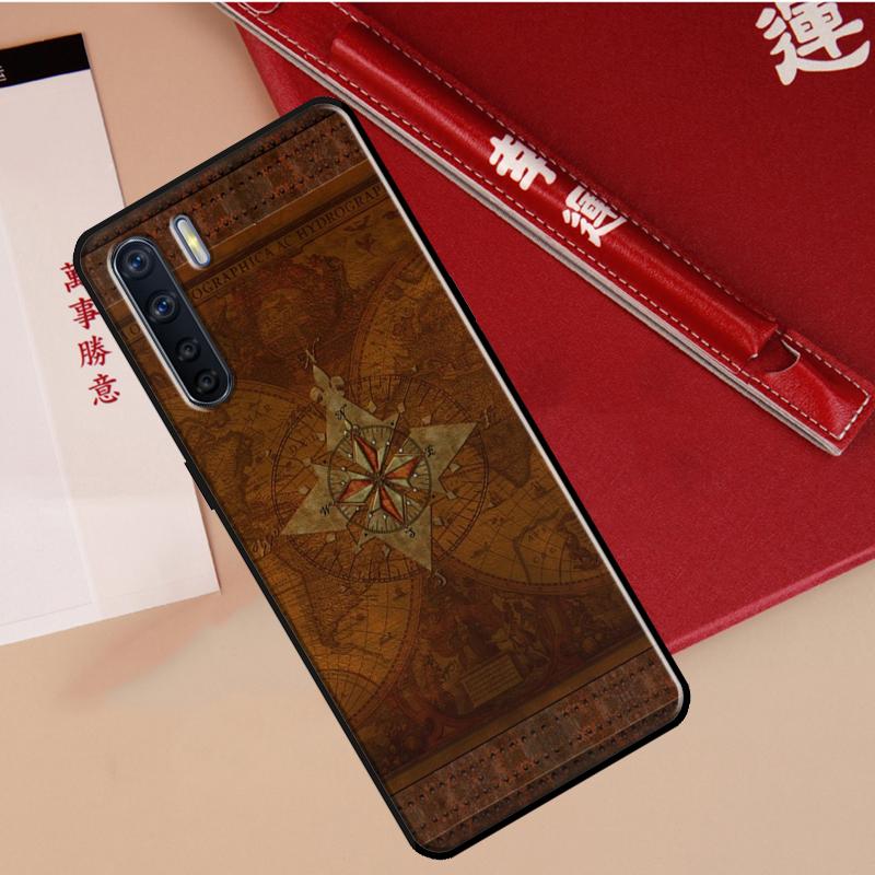 Compass Case For Oppo A60 A98 A58 A78 A18 A38 A80 A40 A77 A57 A17 A74 A54 A94 A96 A76 A16 A15 A5 Pro