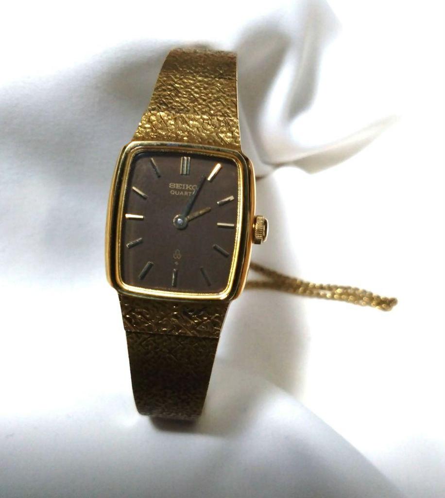 [USED] Extremely rare SEIKO Chariot gold and brown watch with replaced battery