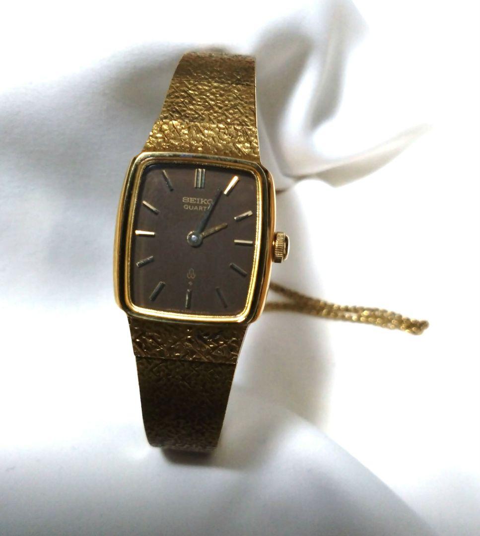 

[USED] Extremely rare SEIKO Chariot gold and brown watch with replaced battery