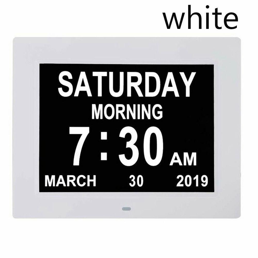 Digital Clock Home Decor Electronic Date Table Large LCD Screen Large Letter Electronic Dashboard Calendar Alarm Clock