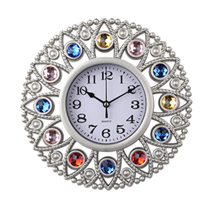 Living Room Clock Creative European Wall Clock Retro Art Wall Watch Decorative Wall Clock Home Silent Fashion Clock for Study