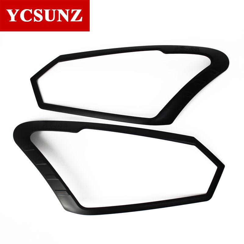 ABS Headlight Cover For Isuzu D-max Dmax 2016 2017 Front Lamp Hood Parts For Isuzu Chevrolet d-max Car Accessories чёрный