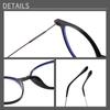 3PCS Ultralight TR90 Steel Wire Leg Finished Myopia Glasses Women Transparent Gray Oval Short-sighted Eyewear