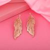 Estele Imitation Gold Tone Plated Metal Brass Leaf Model Earrings for Girls and Women