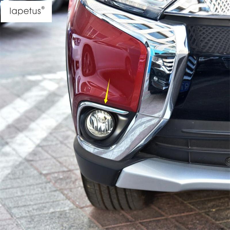 Chrome Accessories For Mitsubishi Outlander 2014 -  Front Rear Fog Light Ring Head Lamp Eyelid Eyebrow Molding Cover Trim