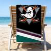 Asciugamano da Spiaggia in Microfibra Anaheim Ducks Hockey Team, Leggero e Asciugatura Rapida, per Viaggi Estivi, Essenziale per la Spiaggia, Piscina all'Aperto