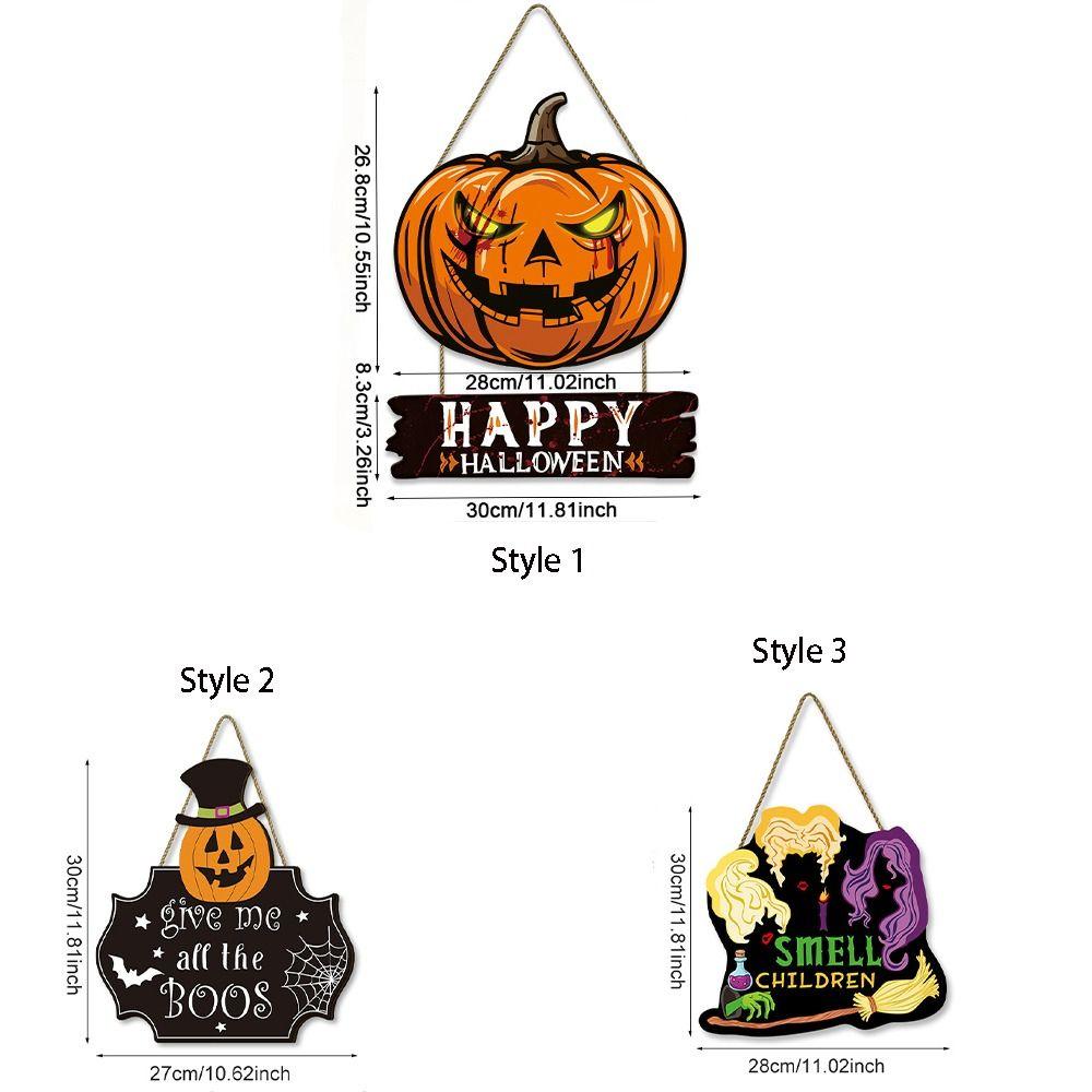 Funny Halloween Pumpkin Door Sign Creative Door Hanging Pendant Pumpkin Hanger Wreath  Atmosphere