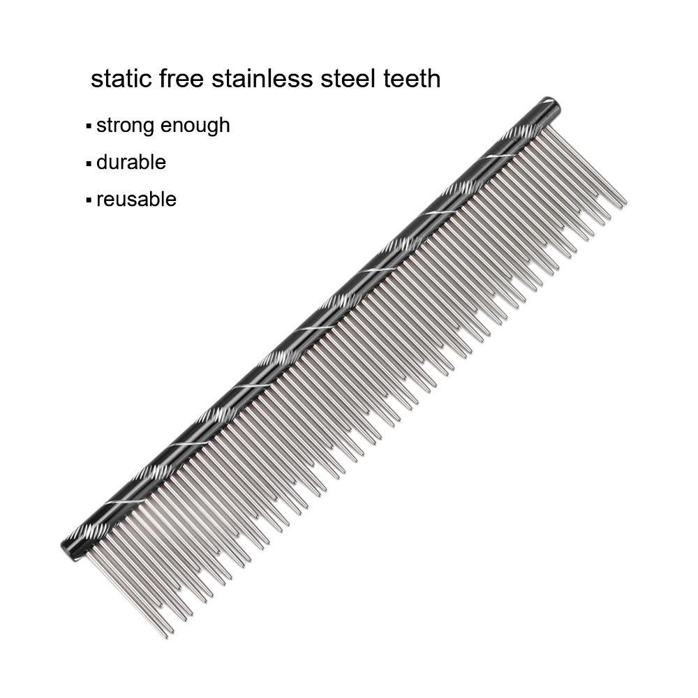 Dual Length Pins Double Teeth Pet Comb Round Smooth Teeth Cat Deshedding Comb  Household Cat Care