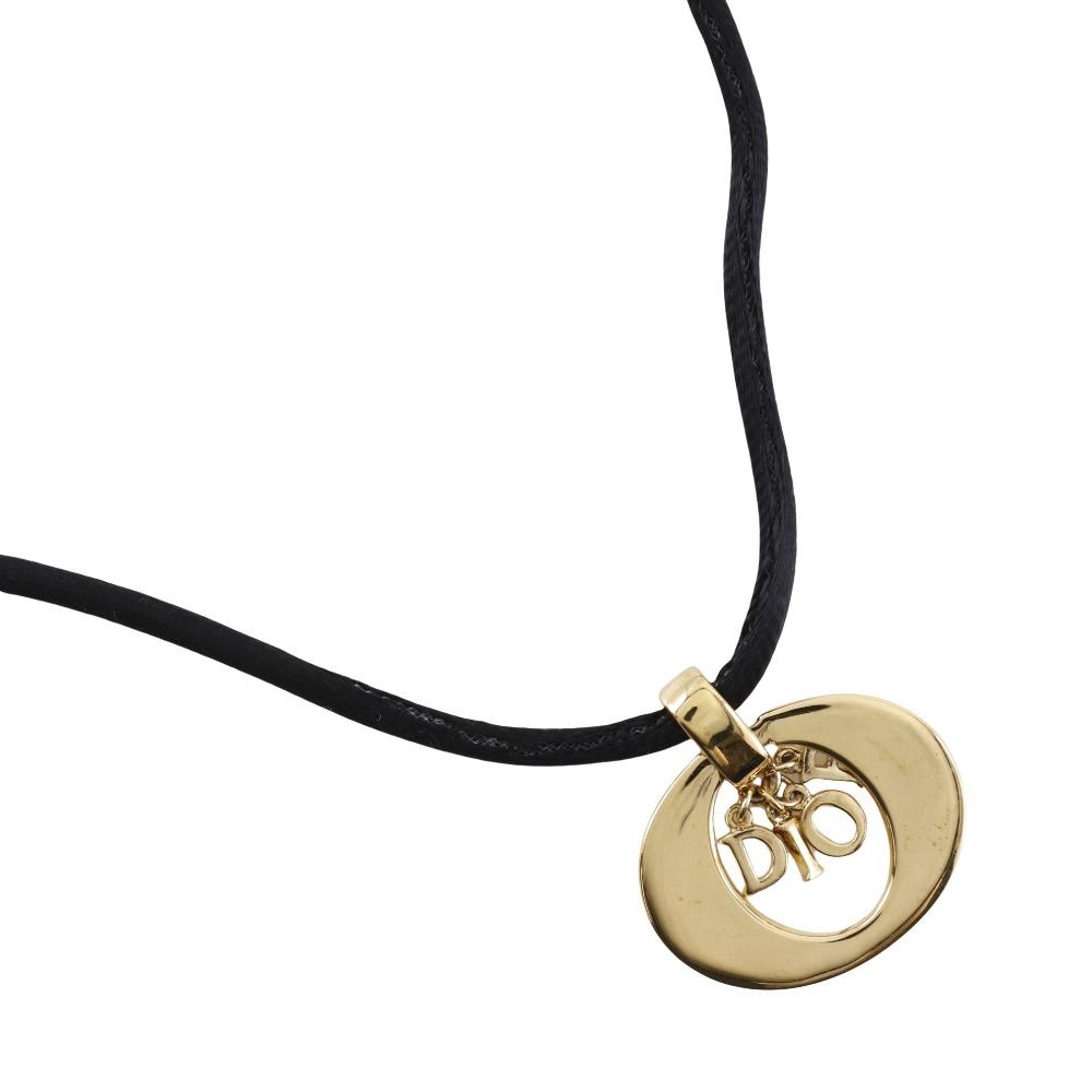 Dior logo Necklace Plated Gold 10.3g Women Used