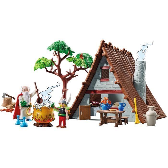 PLAYMOBIL 71828 Hutte d'Astérix avec Panoramix, Astérix, Personnages de la BD, 80 pièces, Dès 5 ans