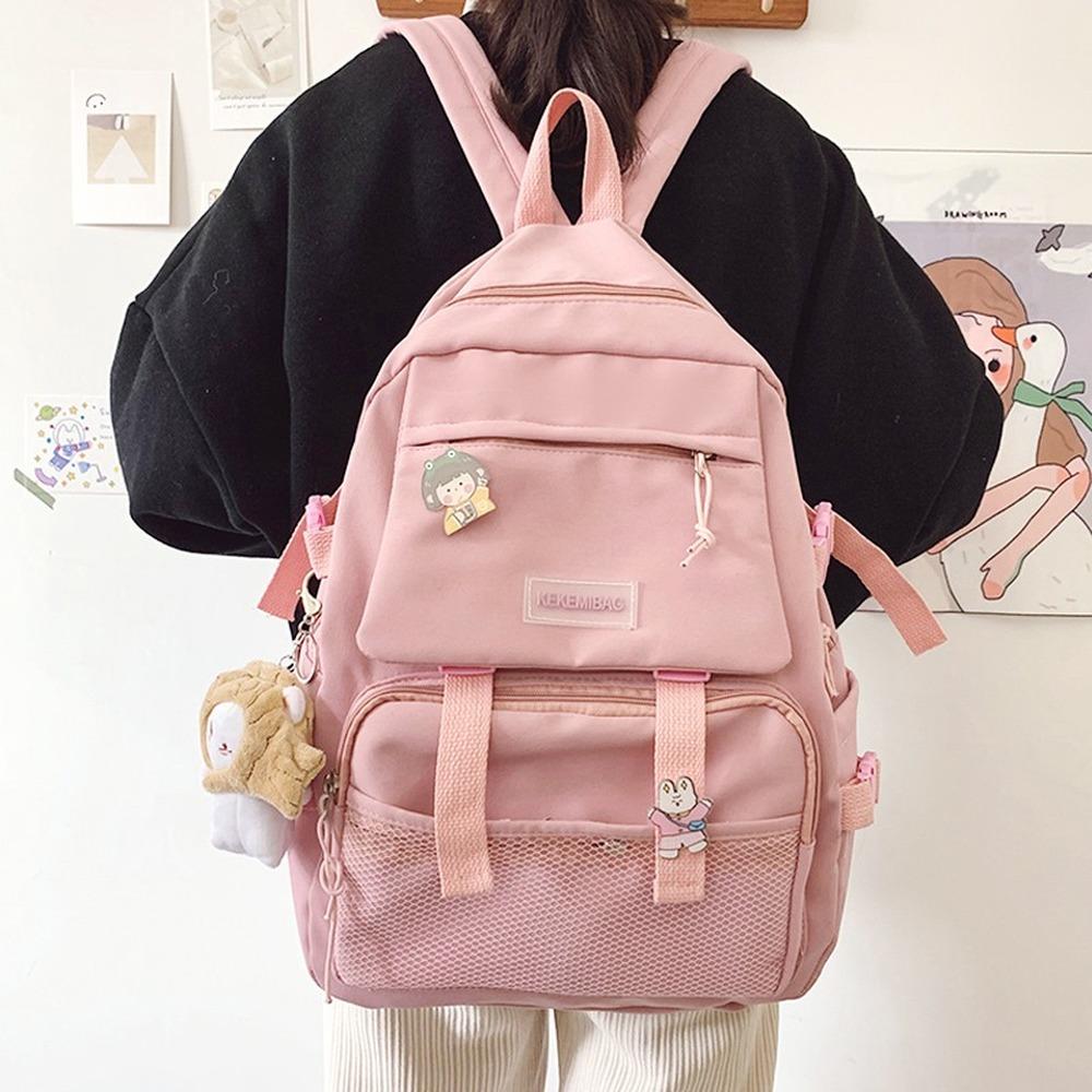 Moda Mujer Mochila Estudiante Negro Viaje Kawaii Mochila Bookbag para  Adolescente Mochila de Nylon Lindas Chicas Bolsa de Escuela comprar a buen  precio — entrega gratuita, reseñas reales con fotos — Joom