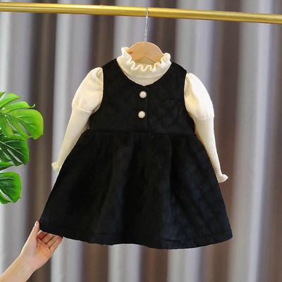 Ärmelloses Baumwollwestenkleid für Mädchen im Winter 2023 im koreanischen Stil