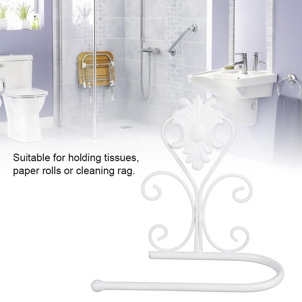 Uchwyt na ręczniki papierowe, ścienny, do kuchni i łazienki (Biały)