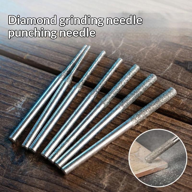5Pcs Sharp Cutting Mini Diamond Cylindrical Files Small Diameter Reaming Hand Tools for Ceramic Grinding Craft Making