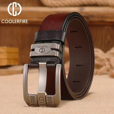 Menn ekte skinn belter Cowboy bred høy kvalitet spenne belter for menn merkevare luksus fritid vintage jeans stropp HQ225