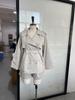 2025 Autumn/Winter Women's Elegant V-neck Tie-up Trench Coat Set