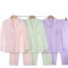 Dingdang Guifei Women's Two-Piece Autumn/Winter Pajama Set: Turn-Down Collar, Long Sleeve, Long Pants - Stylish, Comfortable Homewear