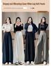 New Spring Women's High Waist Linen Wide-Leg Pants - Floor-Length Casual Yamamoto Style