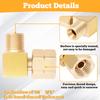 2Pcs LPG Gas Adapter Copper Elbow 90 Degree 1/4 Inch Left Thread Gas Hose Connector Fitting with 4 Raw Tapes for Camping Cookers